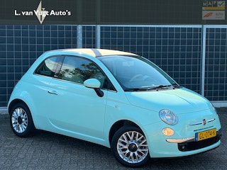 Fiat 500 |1.2 Lounge | Cabrio | clima| Verde Acqua | incl. 1 jaar Garantie