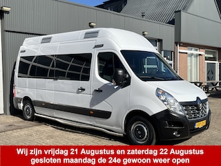Renault Master T35 2.3 dCi L3H3 5-Persoons Ideaal voor Camper!! BTW EN BPM VRIJ!! Airco Cruise controle Kastinrichting Trekhaak 2500kg Trekgewicht Schuifdeur Ruiten om hele auto Semi automaat Euro 6 Ex overheid
