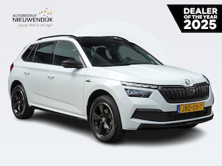 Skoda Kamiq TSI 110 DSG Monte Carlo AUTOMAAT / PANO / STOELV. / KEYLESS / LED / CAMERA / APPLE CARPLAY / ANDROID AUTO / CLIMATE / DAKRAILS / PDC / 17'' LMV