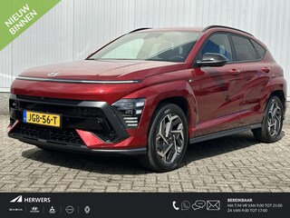 Hyundai Kona 1.6 GDI HEV N Line / N-Line interieur & Exterieur / Leer-Alcantara / Adaptieve Cruise Control / 18" LMV / Stoel + Stuurwiel verwarming voor & achter / Stoelventilatie / 360 graden camera /