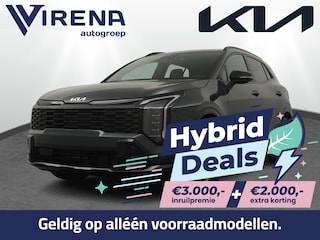 Kia Sportage 1.6 T-GDi Hybrid GT-Line €5.000,- voordeel - Stoel/stuur verwarming - Schuif/kanteldak - LED verlichting - Head up Display - Keyless entry/start - 18'' lichtmetalen velgen 7 Jaar of 150.000km Fabrieksgarantie