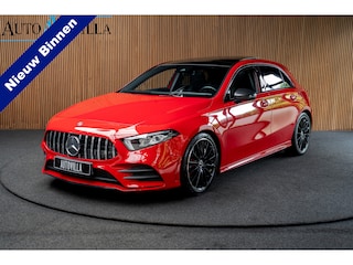 Mercedes-Benz A-klasse 250 AMG line Pano Carbon Leer Widescreen Navi Camera Climate Ambient Cruise PTS LM velgen