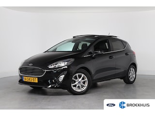 Ford Fiesta 1.0 EcoBoost Titanium | Dealer Onderhouden! | Open Dak | Winterpakket | Navi By App | Clima | Parkeersensoren | DAB | Cruise Control | Lichtmetalen Velgen