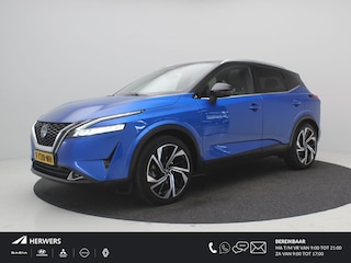 Nissan Qashqai 1.3 MHEV Xtronic Tekna Plus / Panoramadak / All Seasonbanden / Lederen bekleding / 1ste Eigenaar / NL Auto / Trekhaak / 1800KG Trekgewicht / Bestuurdersstoel Elektrisch met geheugenfunctie / Massage functie / Adaptieve cruise control / Historie aanwezig /