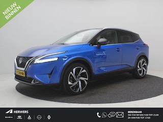 Nissan Qashqai 1.3 MHEV Xtronic Tekna Plus / Panoramadak / All Seasonbanden / Lederen bekleding / 1ste Eigenaar / NL Auto / Trekhaak / 1800KG Trekgewicht / Bestuurdersstoel Elektrisch met geheugenfunctie / Massage functie / Adaptieve cruise control / Historie aanwezig /