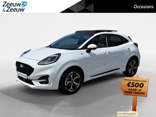 Ford Puma 1.0 EcoBoost Hybrid ST-Line | Automaat | Pano dak | Winter pack | Adapt. Cruise control | BLIS | Afneembare trekhaak | Draadloos opladen mobiel | Elektr. Achterklep | Parkeersensoren voor en achter | Achteruitrijcamera | Fabrieksgarantie |