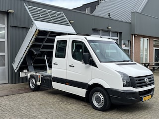 Volkswagen Crafter 35 2.0 TDI DC 3500kg trekgewicht Kipper Airco Cruise controle 6 persoons Euro 5 Dubbele cabine 1e eigenaar Ex gemeente Open laadbak Pick-up p-up Bakwagen Kieper