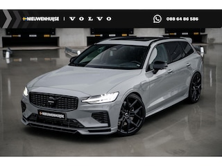 Volvo V60 2.0 T6 Plug-in hybrid AWD Ultra Dark | Heico sportpack voor en achter | Polestar velgen | Black Pack | 360 camera | Harman Kardon Audio |