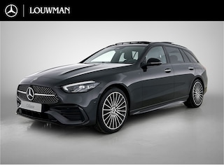 Mercedes-Benz C-klasse Estate 300 e 140 Years Edition | Comfortpakket Plus | Parkeerpakket met 360°-camera | Nightpakket | Trekhaak | Panoramaschuifdak | Middenconsole metaalstructuur | GUARD 360° Plus | 19" multispaaks lichtmetalen AMG-velgen |