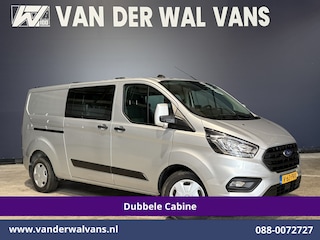 Ford Transit Custom 2.0 TDCI 131pk L2H1 Dubbele Cabine Euro6 Airco | 5-Zits | Camera | Apple Carplay | LED | 2800kg Trekhaak Android Auto, Cruisecontrol, Parkeersensoren, Stoelverwarming, Verwarmde voorruit, Dakdragers