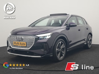 Audi Q4 45 S Line 82 kWh 286pk Dealer O.H. | Trekhaak Af Fabriek | Panodak | Adaptive Cruise | Warmtepomp | Camera | Sonos Audio | Sportstoelen Verwarmd | Keyless | Blis | Apple Carplay | Navigatie | DAB |