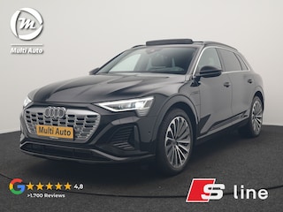 Audi Q8 e-tron 55 Quattro S Edition 114 kWh 408pk Dealer O.H. | Panodak | Luchtvering | Adaptive Cruise | Head Up | Bang & Olufsen | 360 Camera | Lederen Sportstoelen Verwarmd | Matrix LED | Keyless | Apple Carplay | Navigatie | DAB |