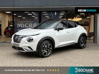 Nissan Juke 1.6 Hybrid N-Design NIEUW UIT VOORRAAD LEVERBAAR | Verwarmbare stoelen- en stuurwiel | Climate Control | Navigatiesysteem | Parkeersensoren voor- en achter | Apple CarPlay & Android Auto | 10 jaar fabrieksgarantie