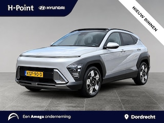 Hyundai Kona 1.6 GDI 140pk HEV Premium Sky | SCHUIF/KANTELDAK | FULL LED | PREMIUM LEDER | ADAPTIVE CRUISE | 360° CAMERA | STOELVERW. + KOELING | FABRIEKS.GAR. 4-2030 |