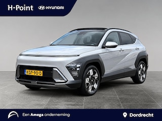Hyundai Kona 1.6 GDI 140pk HEV Premium Sky | SCHUIF/KANTELDAK | FULL LED | PREMIUM LEDER | ADAPTIVE CRUISE | 360° CAMERA | STOELVERW. + KOELING | FABRIEKS.GAR. 4-2030 |