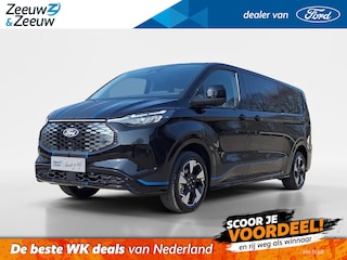 Ford Transit Custom 320 L2H1 Sport 65kWh DC | Dubbele Schuifdeur | El. Trekhaak | Adaptive cruisecontrol | Camera | Led verlichting | Pro Power Onboard | 19" Lichtmetaal | Nieuw te bestellen |