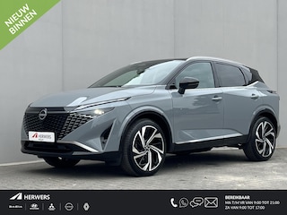 Nissan Qashqai 1.3 MHEV Xtronic Tekna Plus / Fabrieksgarantie tot 10-2028 / Panorama dak / HUD / BOSE audio / Leder / Stuur- en stoelverwarming / 1.800 kg trekgewicht /  Navigatie / Apple Carplay Android / 20" LM wielen & All Season banden /