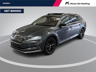 Skoda Superb Combi 1.4 TSI iV 218pk DSG Laurin & Klement · Panoramadak · Inklap. Trekhaak · Canton Audio · Lederen Bekleding · Elek. Stoelen + Geheugen Bestuurder · Stuur- & Stoelverwarming ·