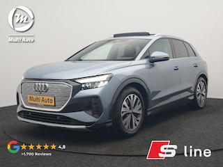 Audi Q4 45 Quattro S Line 82 kWh 265pk Dealer O.H. | Trekhaak Af Fabriek | Panodak | Adaptive Cruise | Camera | Sportstoelen Memory & Verwarmd | Sfeerverlichting | Keyless | Navigatie | DAB |