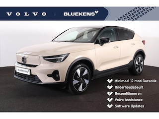 Volvo EC40 Extended Range Ultra 82 kWh - Panoramadak - IntelliSafe Assist & Surround - 360º Camera - Harman/Kardon audio - Verwarmde voorstoelen, stuur & achterbank - Parkeersensoren voor & achter - Elektr. bedienb. voorstoelen met geheugen links - Warmtepomp - Extra getint glas - Inklapbare trekhaak - 19' LMV