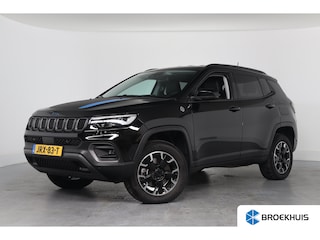 Jeep Compass 4xe 240 Plug-in Hybrid Electric Trailhawk | LED | Memory | Leder | Cruise Adaptive | Keyless | Stoelkoeling | Clima | Camera | Navi By App | DAB | Parkeersensoren V+A | Lichtmetalen Velgen