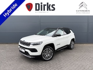 Jeep Compass 4xe 240 Plug-in Hybrid Electric Summit (Elektrisch Schuifdak - Leder incl verwarming/koeling/geheugen - Elektrische Klep - 360gr Camera - Adaptieve Cruise Controle - 19"- Keyless Entry - LED - 4x4)