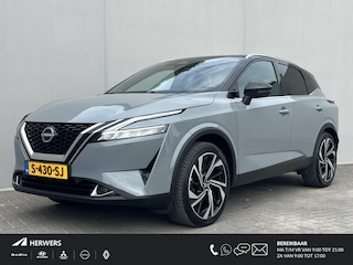 Nissan Qashqai 1.3 MHEV Xtronic Tekna Plus / Trekhaak (1.800KG) / All Season Banden / HUD / 360 Camera / Lederen Bekleding / Elektr. Stoelen / Massage Functie / Panorama Dak / Cold Pack / Apple Carplay&Android Auto / Keyless /