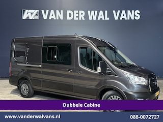 Ford Transit 2.0 TDCI 130pk L3H2 Dubbele Cabine Euro6 Airco | 6-Zits | Camera | Apple Carplay | Cruisecontrol Android Auto, 2800kg Trekhaak, Parkeersensoren, Verwarmde voorruit