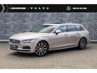 Volvo V90 2.0 T6 Plug-in hybrid AWD Ultimate Bright | Long Range | Adaptieve Cruise Control | Panoramadak | Stoel-/Stuurverwarming | Head-Up Display | Harman Kardon Audio | 360º Parkeercamera | Nappa Lederen Bekleding | Massagestoelen |