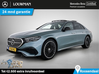 Mercedes-Benz E-klasse 300 e AMG Nightpakket | Superscreen | Panoramadak | Trekhaak | Alarm | Distronic | Burmester | Stoelventilatie-Verwarming | Inclusief 24 maanden Mercedes-Benz Certified garantie voor Europa.