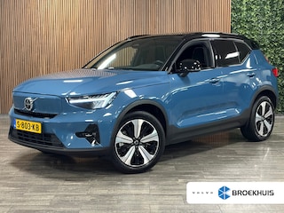 Volvo XC40 Recharge Ultimate 70 kWh | Trekhaak | All Season banden | 360° Camera | Schuifdak | Harman Kardon | Adaptieve Cruise Control | Bestuurdersstoel elektrisch geheugen | Stoel en Stuurwielverwarming | 19 Inch | Passagiersstoel elektrisch | Microtech / alcantara bekleding met wit stiksel en bies | Zitting verlenging voorstoelen | Pilot Assist | BLIS Dode Hoek Detectie | Warmtepomp | Google Infotainment | Keyless Drive | Verlichtingspack 2 | Parkeersensoren voor+achter | Privacy Glass | Elektrisch bedienbare achterklep | Draadloos telefoon opladen | Alarm Klasse III | DAB Radio | Apple Carplay/Android Auto | Volvo On Call met mobiele App functie | Fjord Blue Metallic |