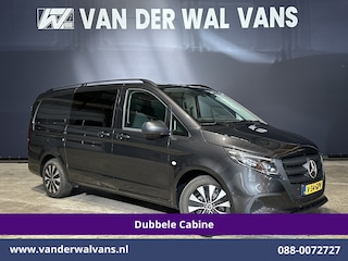 Mercedes-Benz Vito 116 CDI 164pk 9G-Tronic Automaat L2H1 Dubbele Cabine Fabrieksgarantie Euro6 Airco | 2x Zijdeur | 5-Zits | Camera | Navigatie LED, LM Velgen, 2500kg Trekhaak, Adaptieve Cruisecontrol, Parkeersensoren, MBUX