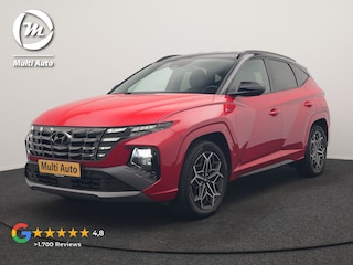 Hyundai Tucson 1.6 T-GDI N Line 4WD PHEV 265pk Dealer O.H. | Adaptive Cruise | Camera | Alcantara Sportstoelen & Stuur Verwarmd | Krell Audio | Apple Carplay | Keyless | Blis | 19"L.M | Navigatie | DAB | Plug In Hybrid |