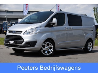 Ford Transit Custom 290 2.0 TDCI L2H1 Limited DC Camera, Cruise, Sensoren, 2 x Schuifdeur, 170pk, Automaat, Trekhaak, Leder, Uniek!