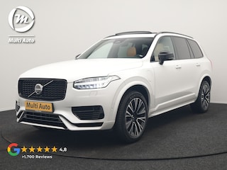 Volvo XC90 T8 Recharge AWD R-Design 7 Persoons LONG RANGE PHEV 455pk Dealer O.H. | Trekhaak Af Fabriek | Luchtvering | Panodak | Adaptive Cruise | 360 Camera | Harman / Kardon | Lederen Sportstoelen Memory & Ventilatie | Stuur Verwarmd | Keyless | Blis | 20"L.M | Plug In Hybrid |