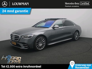Mercedes-Benz S-klasse 450 e Lang AMG Line | Org NL | Panoramadak | Alarm | Executive Rear PLus | Chaffeurspakket | Rijassistentiepakket | Inclusief 24 maanden Mercedes-Benz Certified garantie voor Europa.