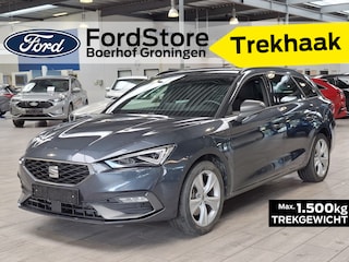 Seat Leon Sportstourer 1.5 TSI e-Hybrid 204pk FR Business | Trekhaak | Stoel- en stuurwiel verwarming | Adapt. Cruise | Camera | 1/2 leer | Fabrieksgarantie t/m 05-2029 |