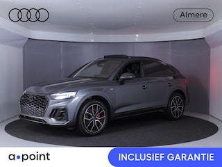 Audi Q5 55 TFSI e S edition Competition 367 pk S-tronic | Verlengde garantie | Navigatie | Panoramadak | Trekhaak (wegklapbaar) | Parkeersensoren (Park assist) | Rondomzicht camera | Lederen bekleding | S-Line |