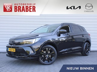 Opel Grandland 1.2 Turbo GS Line | Stuur-/stoel-/voorruitverwarming | 360 Camera | Matrix LED | Elek. achterklep | 18" LM | Half stof/leer | Clima | Navi |