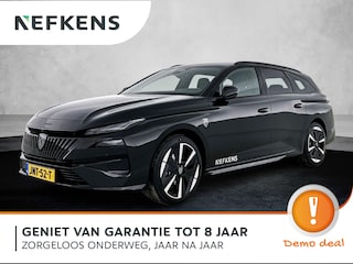 Peugeot 308 SW GT 54 kWh 156pk | DEMO | 444km WLTP Actieradius | Navigatie | 360° Camera | Handsfree Achterklep | Keyless | Stoel- en stuurverwarming | Matrix LED koplampen | Adaptieve Cruise Control | Sportstoel Leder/Alcantara elektrisch+massage | Climate Control | Parkeersensoren v+a | Dodehoeksensor | Draadloze Apple CarPlay / Android Auto + telefoonlader | Donker getint glas | 18" lichtmetalen velgen |