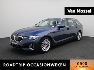 BMW 5-serie Touring 520e 150kW | PANORAMADAK | ACHTERUITRIJCAMERA 360° | LEDER INTERIEUR | GROOT NAVIGATIE | CLIMATE CONTROL | LED VERLICHTING | TREKHAK WEGKLAPBAAR |