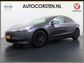 Tesla Model 3 Long Range AWD 75kWh 463PK Full Self Driving Ivoor Interieur All-Season banden Privacy Glas Premium Audio Panoramadak Navi Camera's Ecc Adap.Cruise Lmv Leder Memory Elek.Stoelen Achterbank+Stoelverwarming Keyless Wifi Origineel Nederlandse Particuliere Auto Fabrieksgarantie op Accu en motor tot 25-3-2027/192.000KM