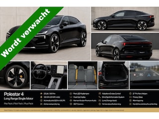 Polestar 4 Long Range Single motor 100 kWh Plus/Pro/Pilot PANORAMADAK + MIST TAILORED KNIT + WARMTEPOMP + AUTOPILOT + 360 CAMERA + PIXEL LED + HARMAN/KARDON + STOEL-&STUURVERWARMING + 22KW LADER + HEAD-UP + PARKSENSOREN + 21" LM-VELGEN!!