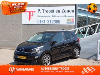Kia Picanto 1.0 CVVT Design Edition Achteruitrijcamera/Cruise control/Climate control/Lederen bekleding/Navigatie/Elektrisch inklapbare spiegels/Licht metalen velgen/Led dagrijverlichting