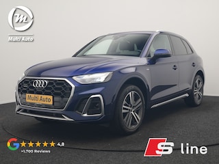 Audi Q5 55 TFSI e 2x S Line PHEV 367pk Dealer O.H. | 360 Camera | Sportstoelen Verwarmd | Sfeerverlichting | 20"L.M | Virtual Cockpit | Cruise Control | Navigatie | DAB | Plug In Hybrid |