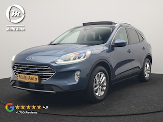 Ford Kuga 2.5 Titanium PHEV 225pk Dealer O.H. | Trekhaak Af Fabriek | Panodak | Adaptive Cruise | 360 Camera | Sportstoelen & Stuur Verwarmd | Keyless | Blis | Apple Carplay | Navigatie | DAB | Plug In Hybrid |