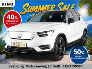 Volvo XC40 RECHARGE TWIN PRO AWD SOD ACCU 93% GARANTIE 9-2031 SCHUIF/ PANORAMADAK. WARMTEPOMP. DIGITAAL DASHBOARD.