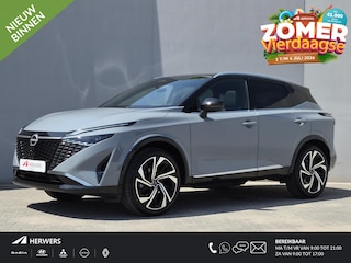 Nissan Qashqai 1.3 MHEV Xtronic Tekna Plus / Fabrieksgarantie tot 10-2028 / All season banden / Head Up Display / Panoramadak / Stuur- Stoel & Voorruit verwarming / Trekgewicht 1800 kg / Bose Audio Systeem / Elektrische achterklep /