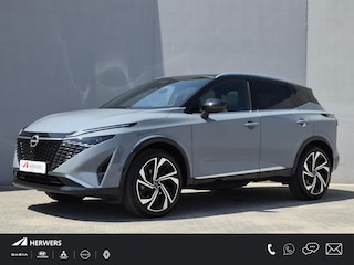 Nissan Qashqai 1.3 MHEV Xtronic Tekna Plus / Fabrieksgarantie tot 10-2028 / All season banden / Head Up Display / Panoramadak / Stuur- Stoel & Voorruit verwarming / Trekgewicht 1800 kg / Bose Audio Systeem / Elektrische achterklep /