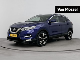 Nissan Qashqai 1.3 DIG-T Tekna | airco automatisch | Apple Carplay/Android | Autonomous Emergency Braking | cruise control | dodehoek detectie | LED koplampen | lederen/stof bekleding | lichtmetalen velgen 19" | navigatiesysteem full map |